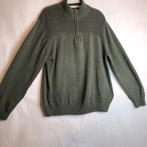 COLEMAN SWEATER FOREST GREEN SHERPA COLLAR SIZE L